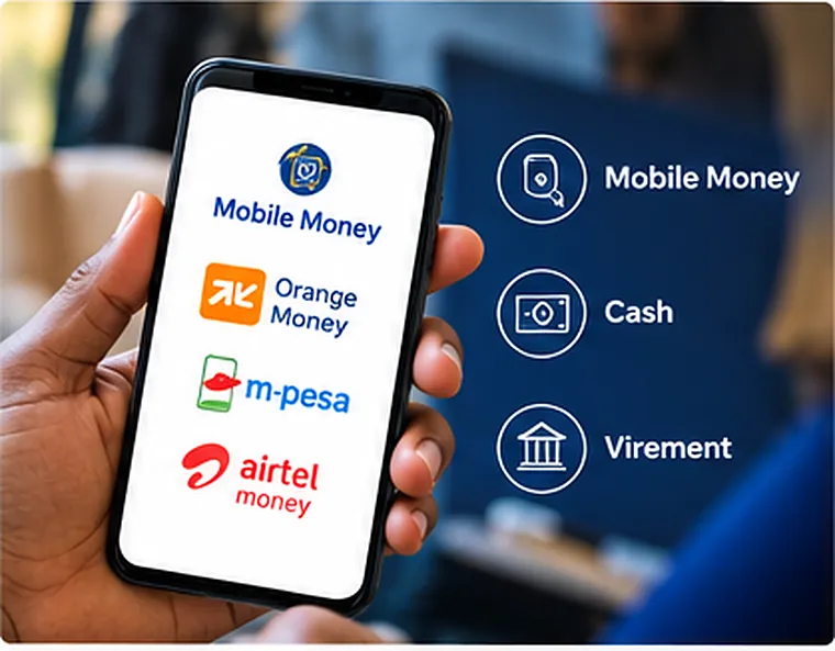 Paiement par mobile money depuis la RDC